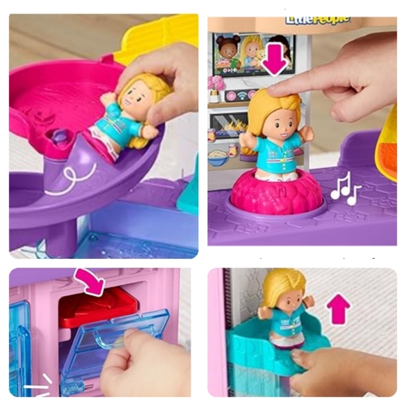 Little People Barbie Little Dreamhouse Toddler Playset with Figures - Picture 16 of 16